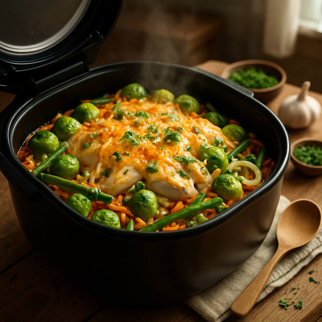 Запеканка куриная с овощами