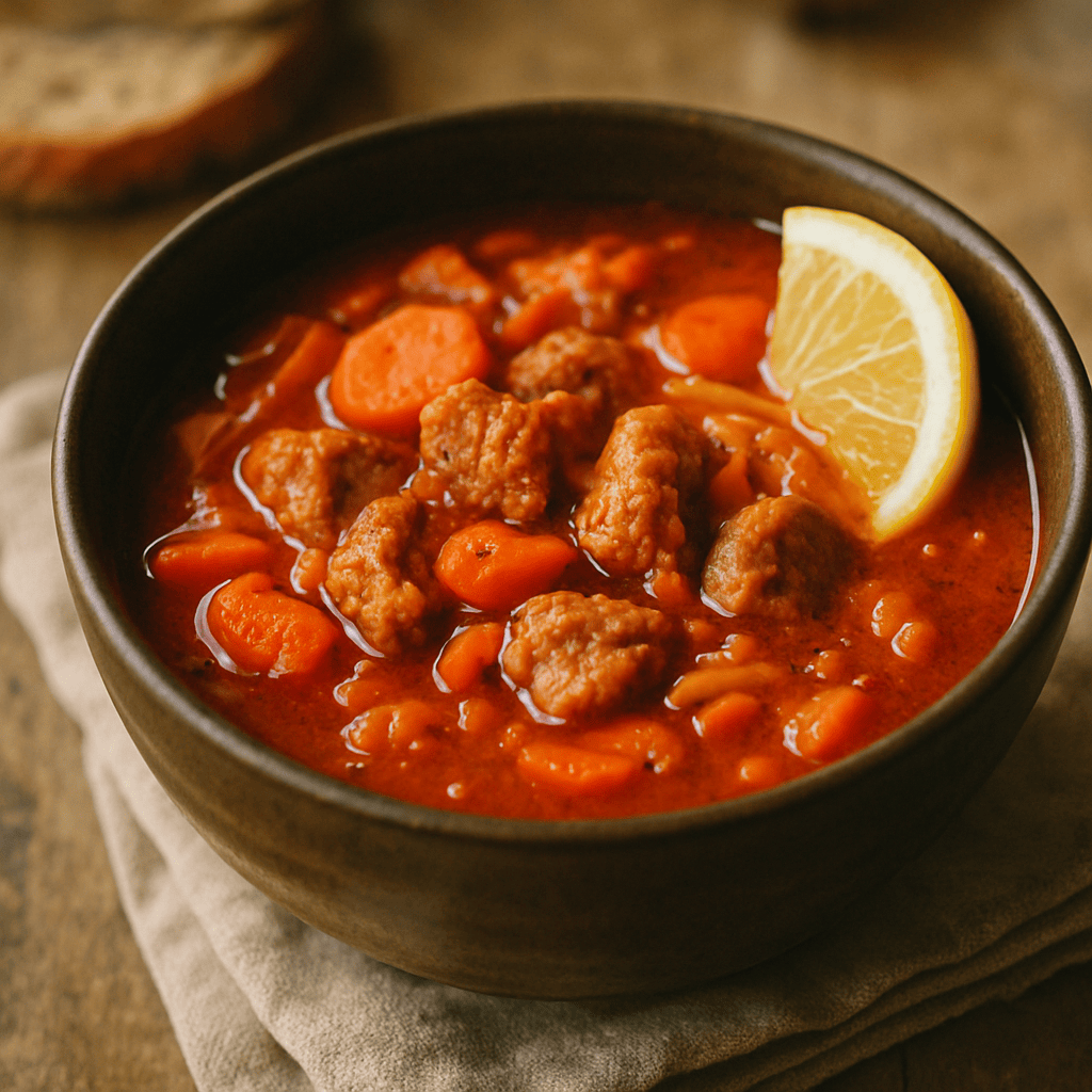 Гуляш говяжий с овощами