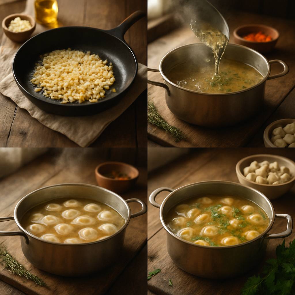 Суп с пельменями