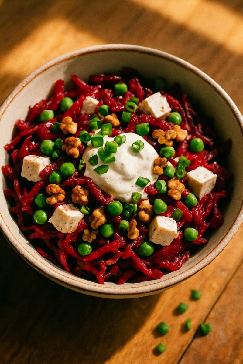 Салат со свёклой и сыром фета