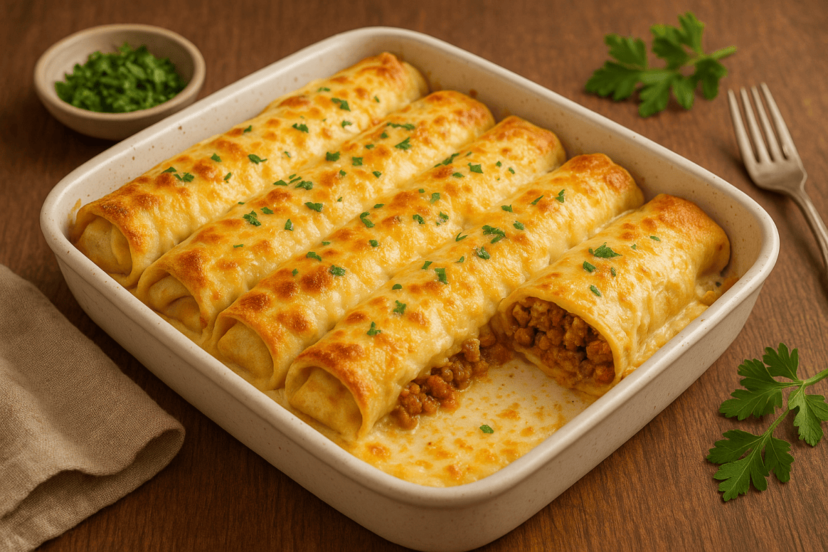 Блины с мясным фаршем