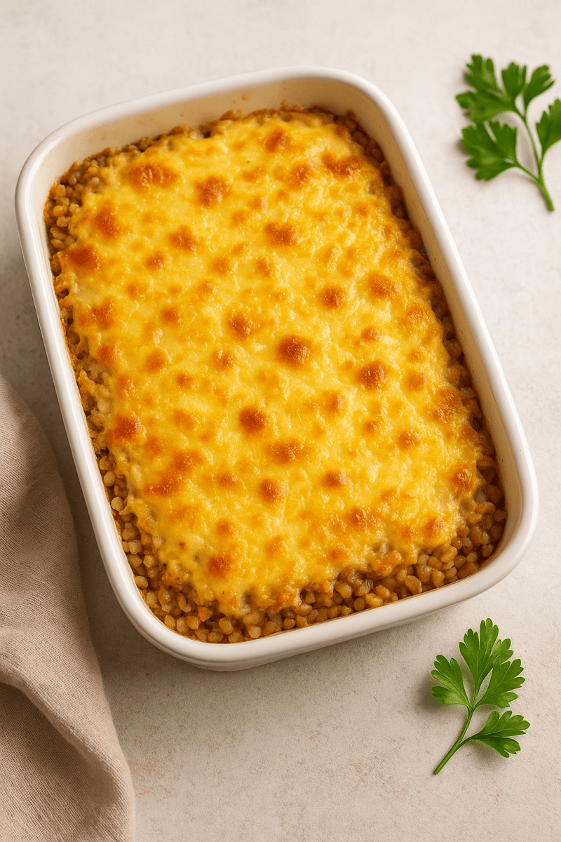 Гречка под сырной корочкой