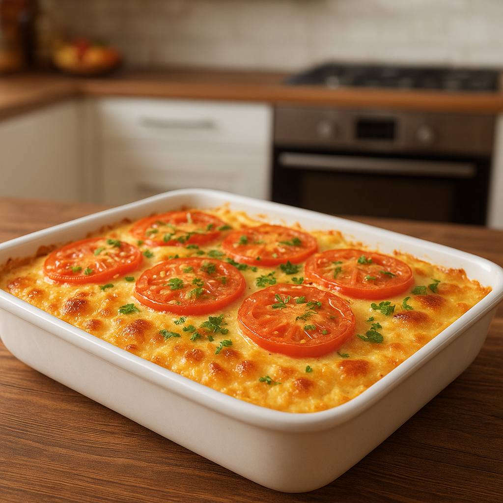 Фитнес-запеканка с курицей и творогом