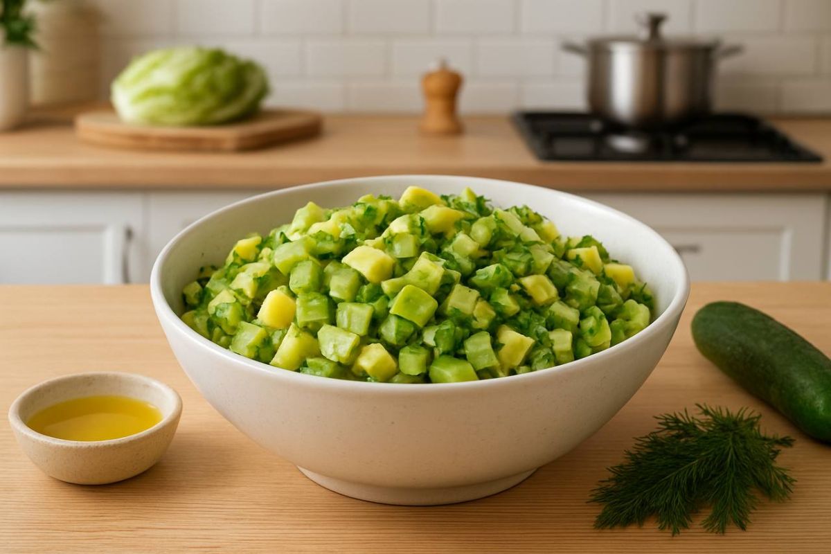 Картофельный салат с огурчиками
