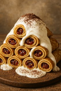 Блинный домик с джемом и орехами
