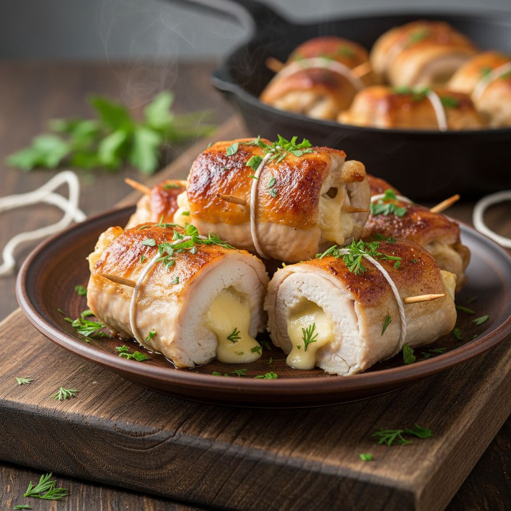 Куриные рулетики с сыром