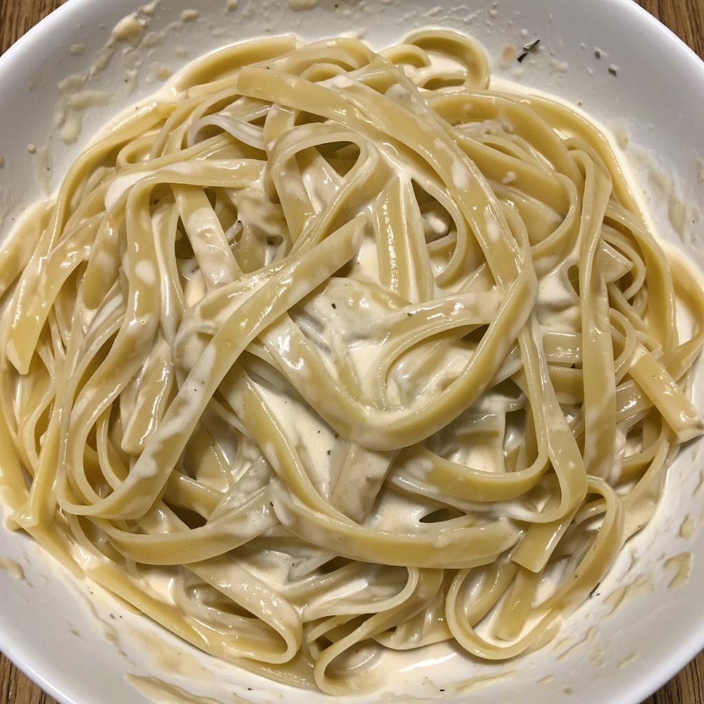 Макароны со сливочным соусом