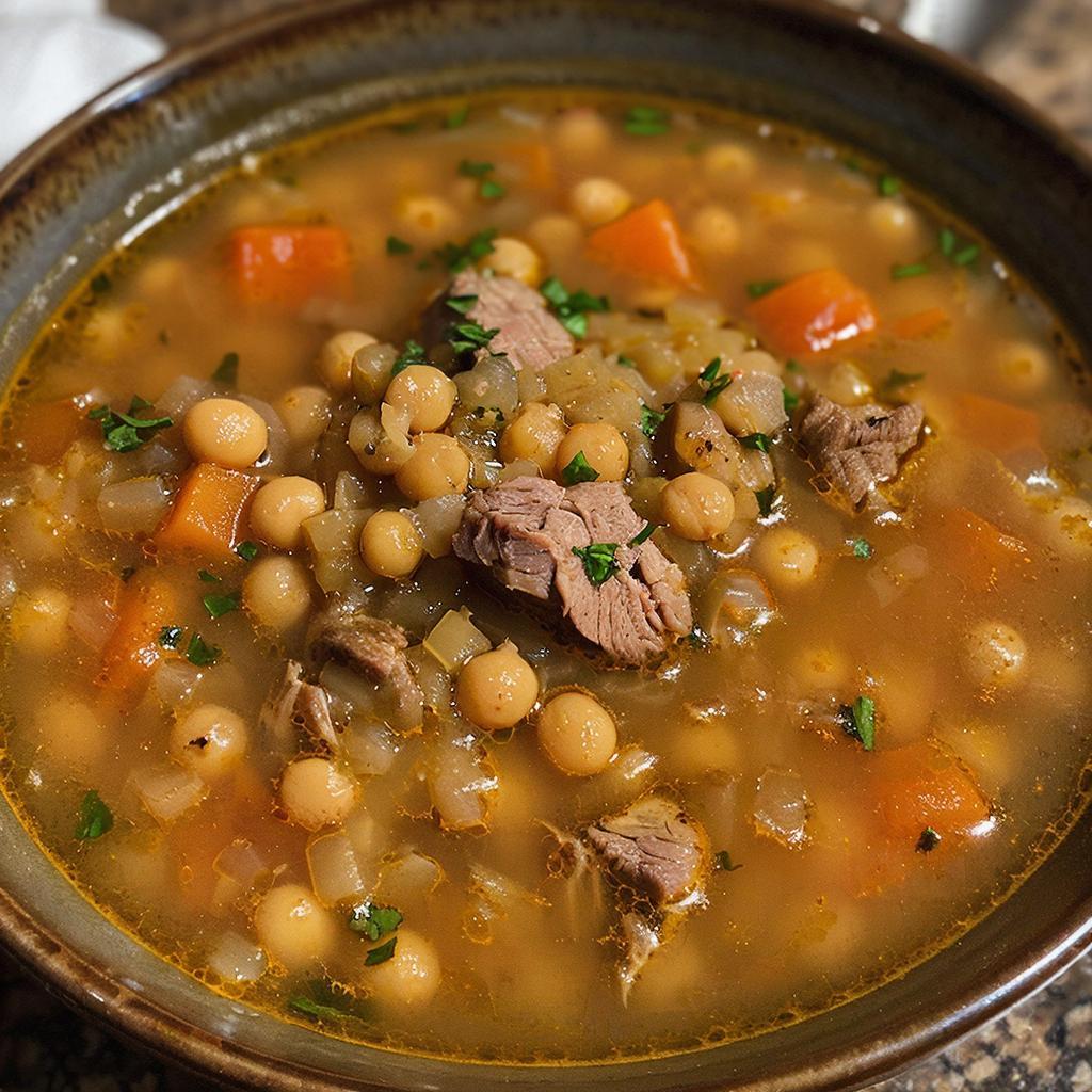 Классический гороховый суп с мясом