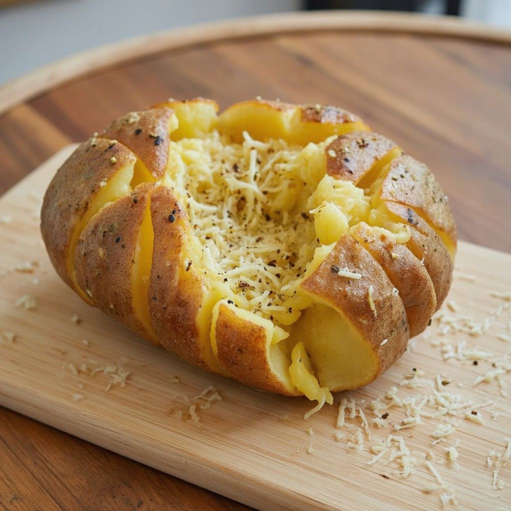 Запеченный батат с сыром