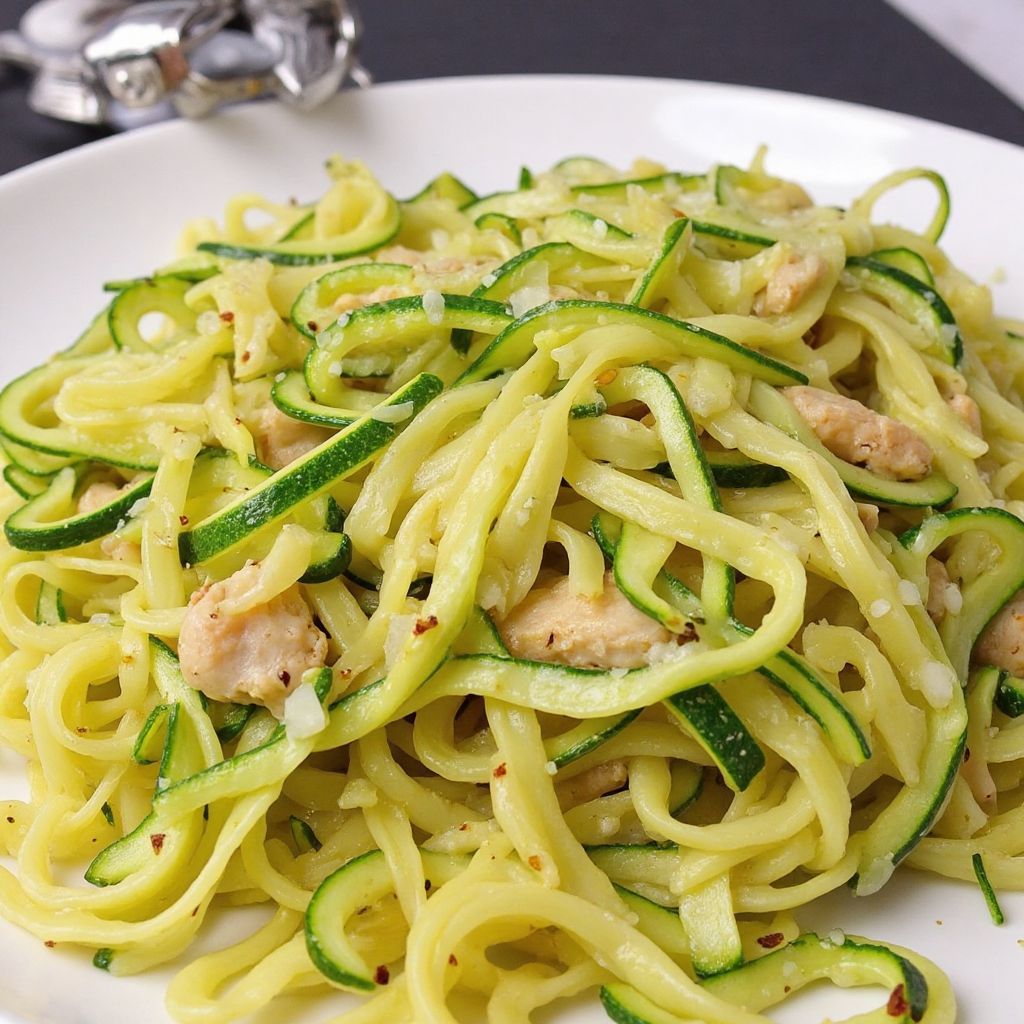 Кабачковая паста с куриным филе