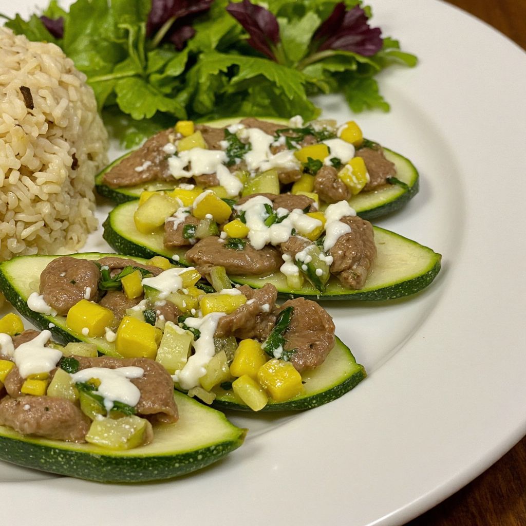 Кабачок с куриной печенью
