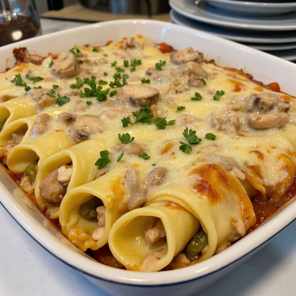Каннеллони с соусом Бешамель