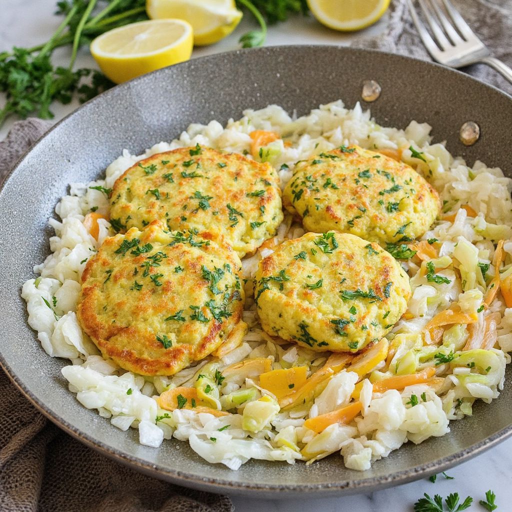Капустные котлетки с отрубями