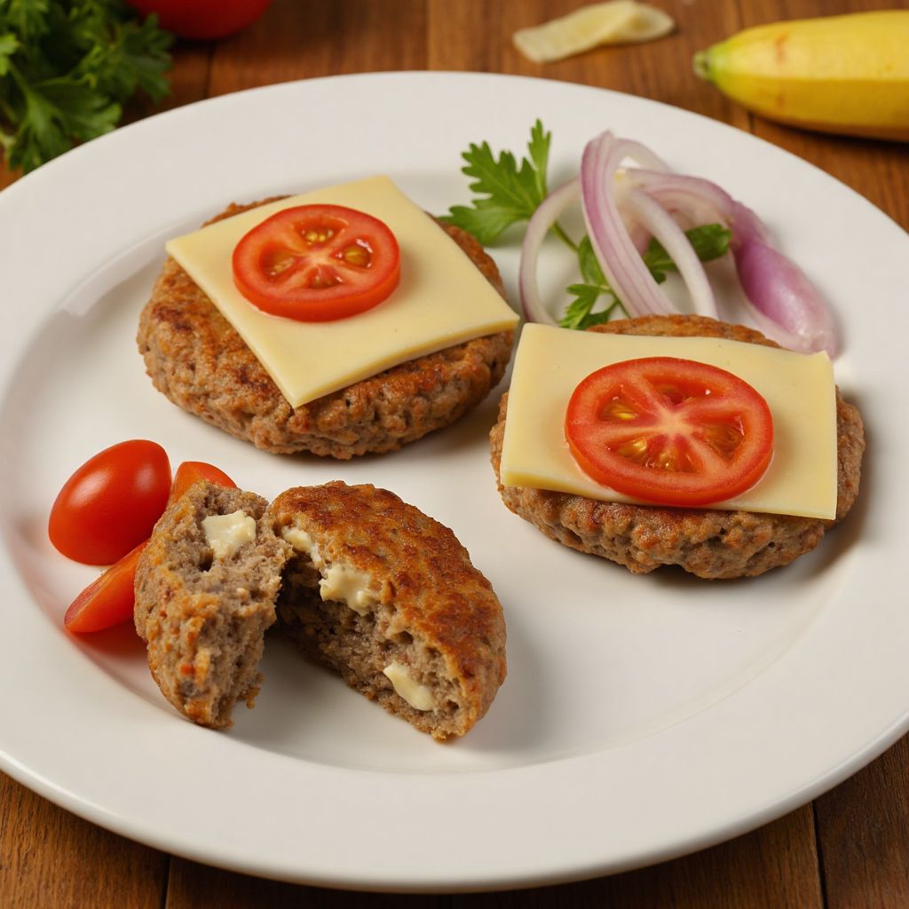 Котлеты с помидорами и сыром
