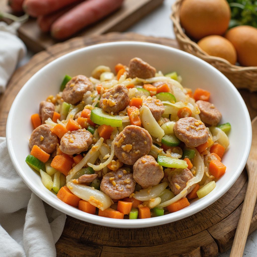 Куриные желудки с овощами и соевым соусом