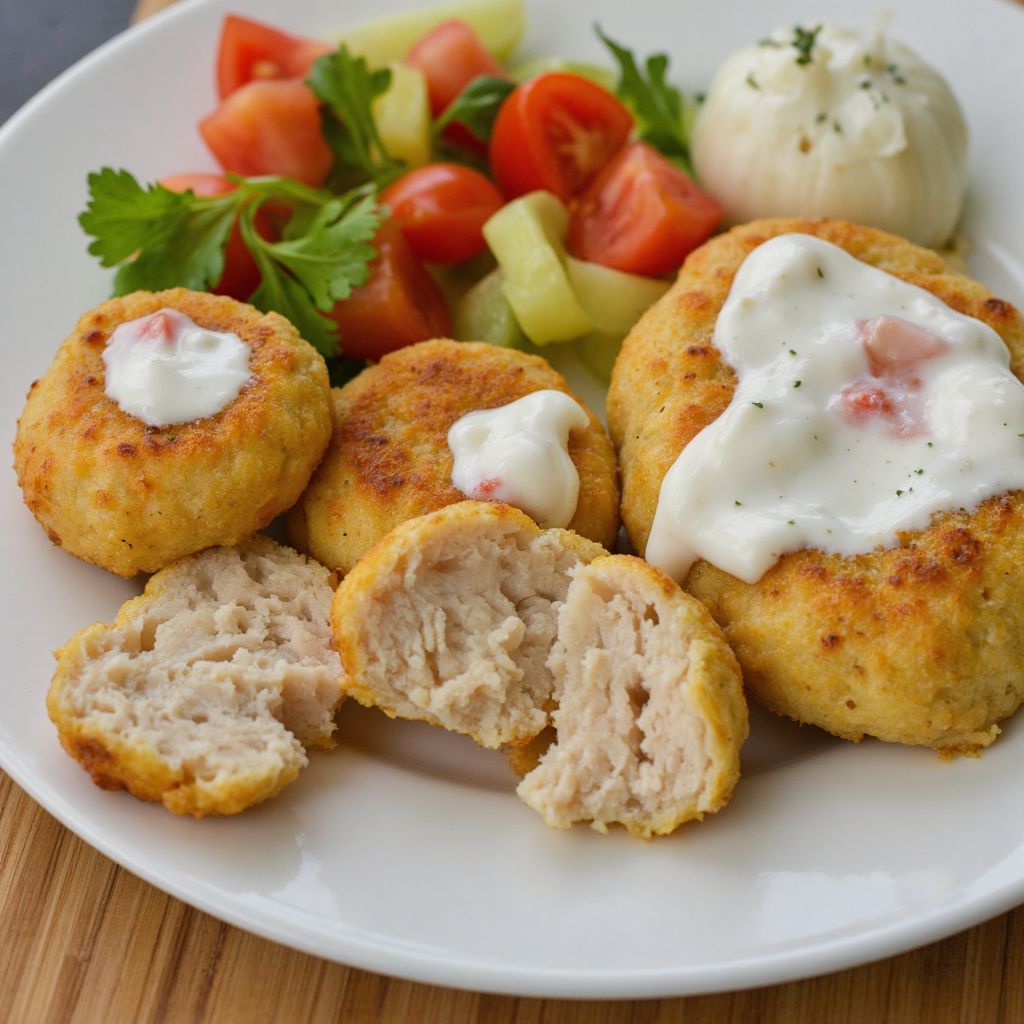 Куриные котлеты со сметанным соусом