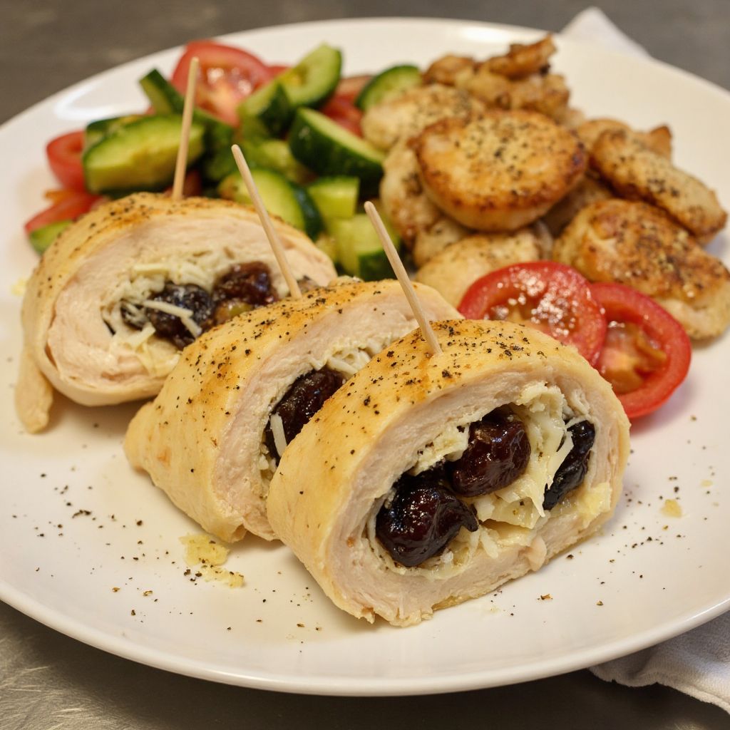 Куриные рулетики с черносливом