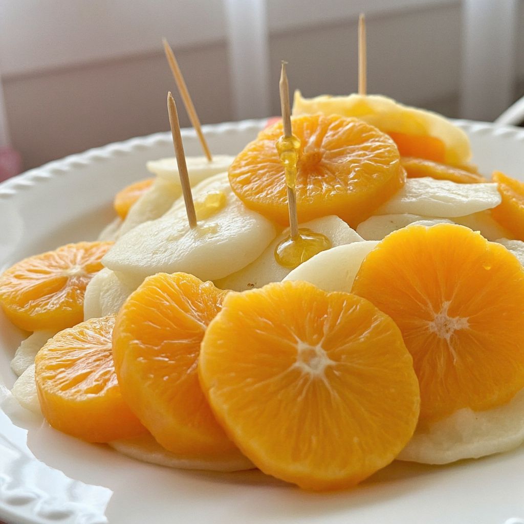 Десерт из репки и мандарина