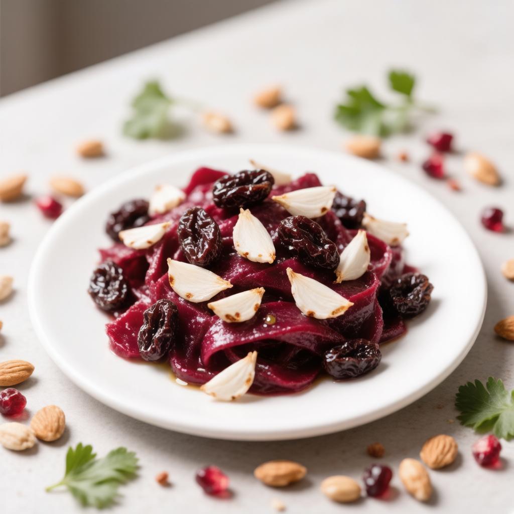 Свекольный салат с черносливом и чесноком