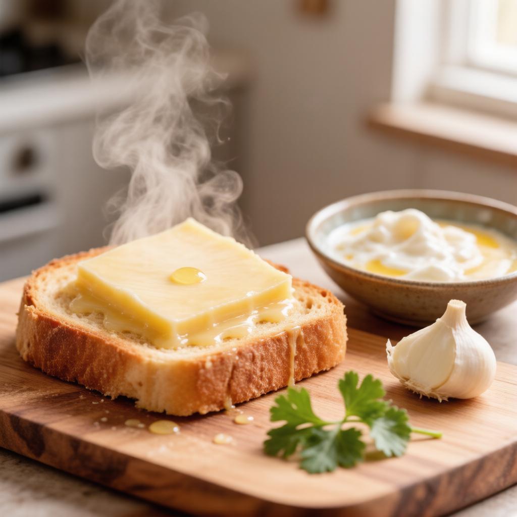 Гренки с сыром и чесноком