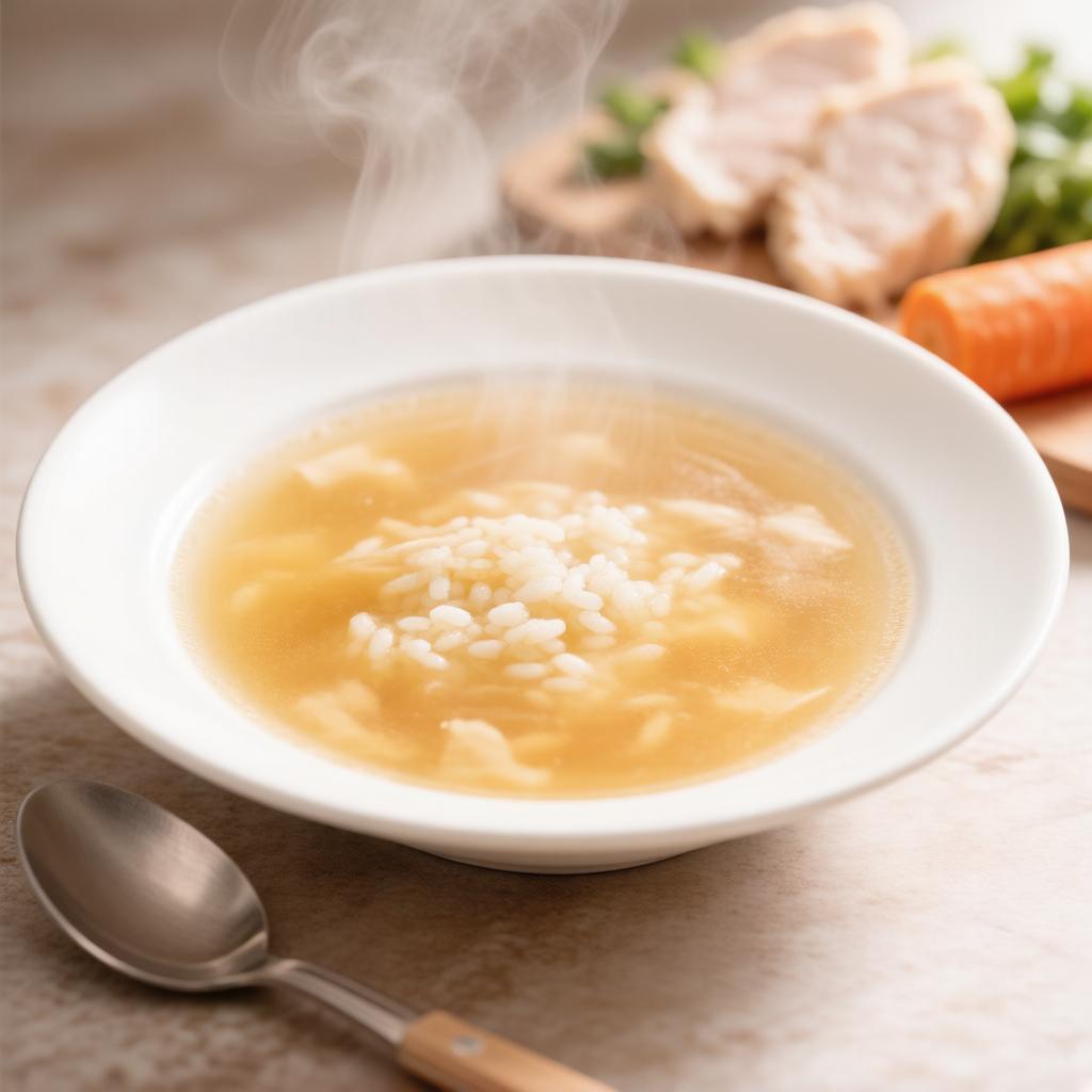 Диетический куриный суп с рисом