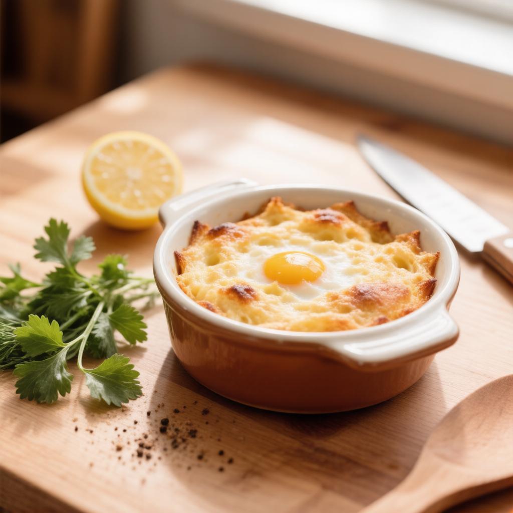 Капуста, запечённая с яйцом и сыром