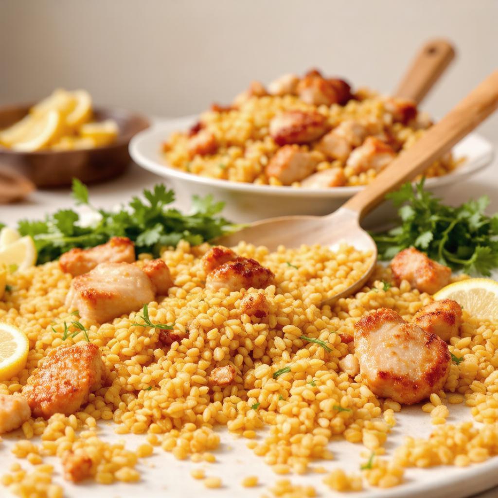 Плов из булгура с куриной грудкой