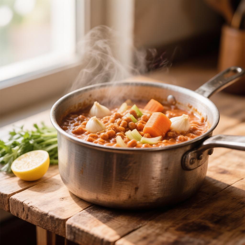 Чечевица с овощами