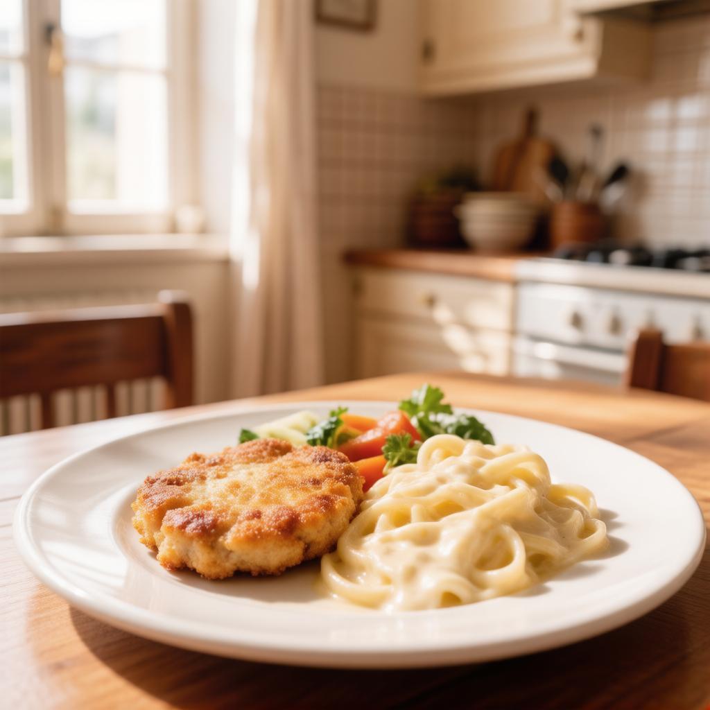 Куриные котлеты с макаронами