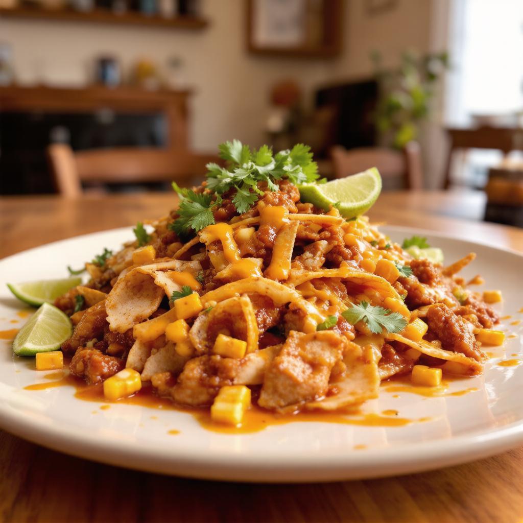 Чили из индейки с кукурузой, чеддером и начос