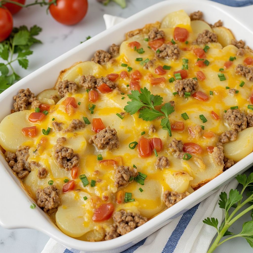 Запеканка с картофелем и фаршем