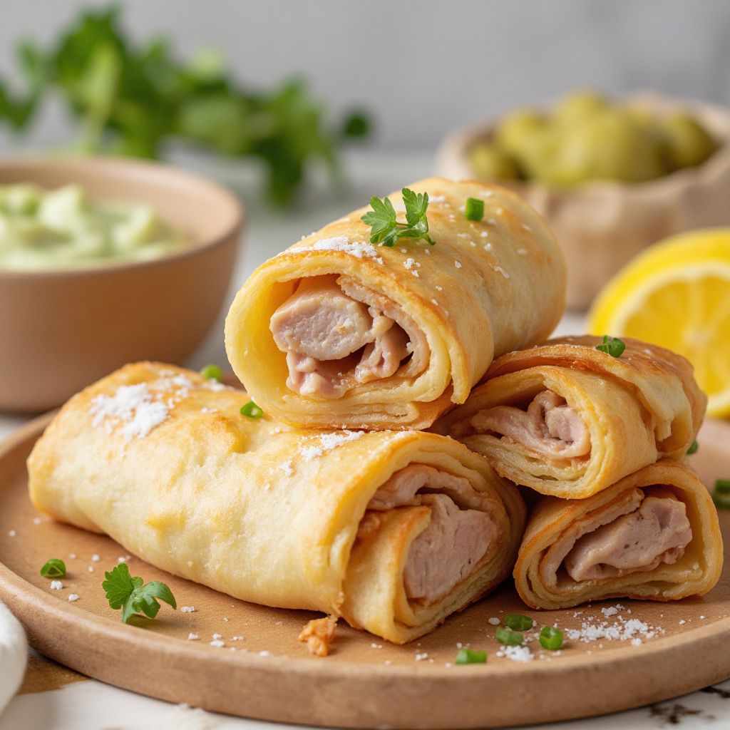 Блинные рулеты с мясом