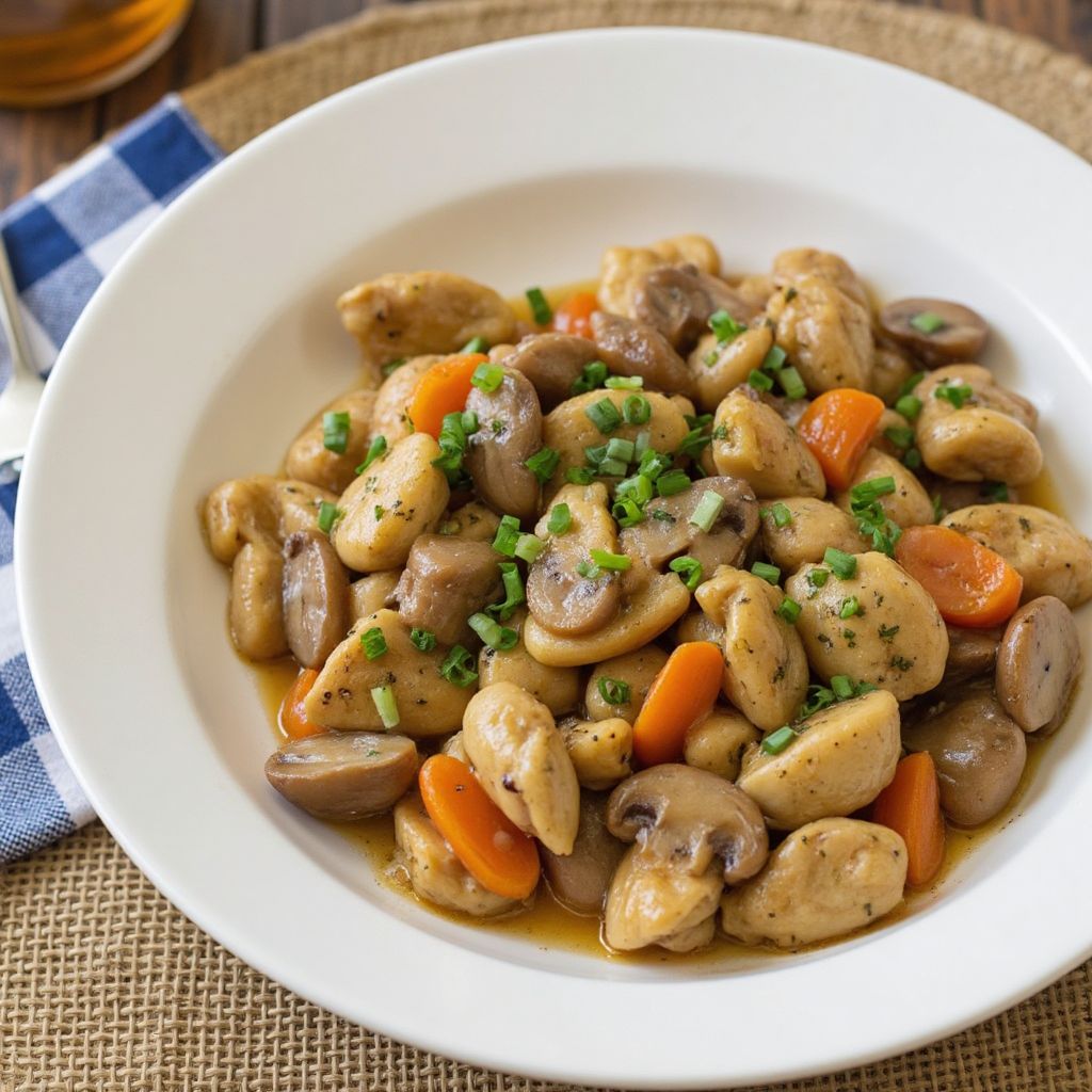 Тортилья с курицей и грибами