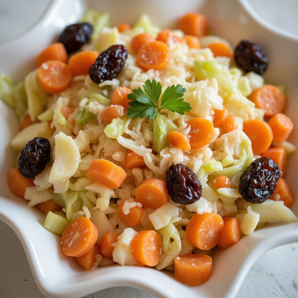 Салат с черносливом, капустой и яблоком