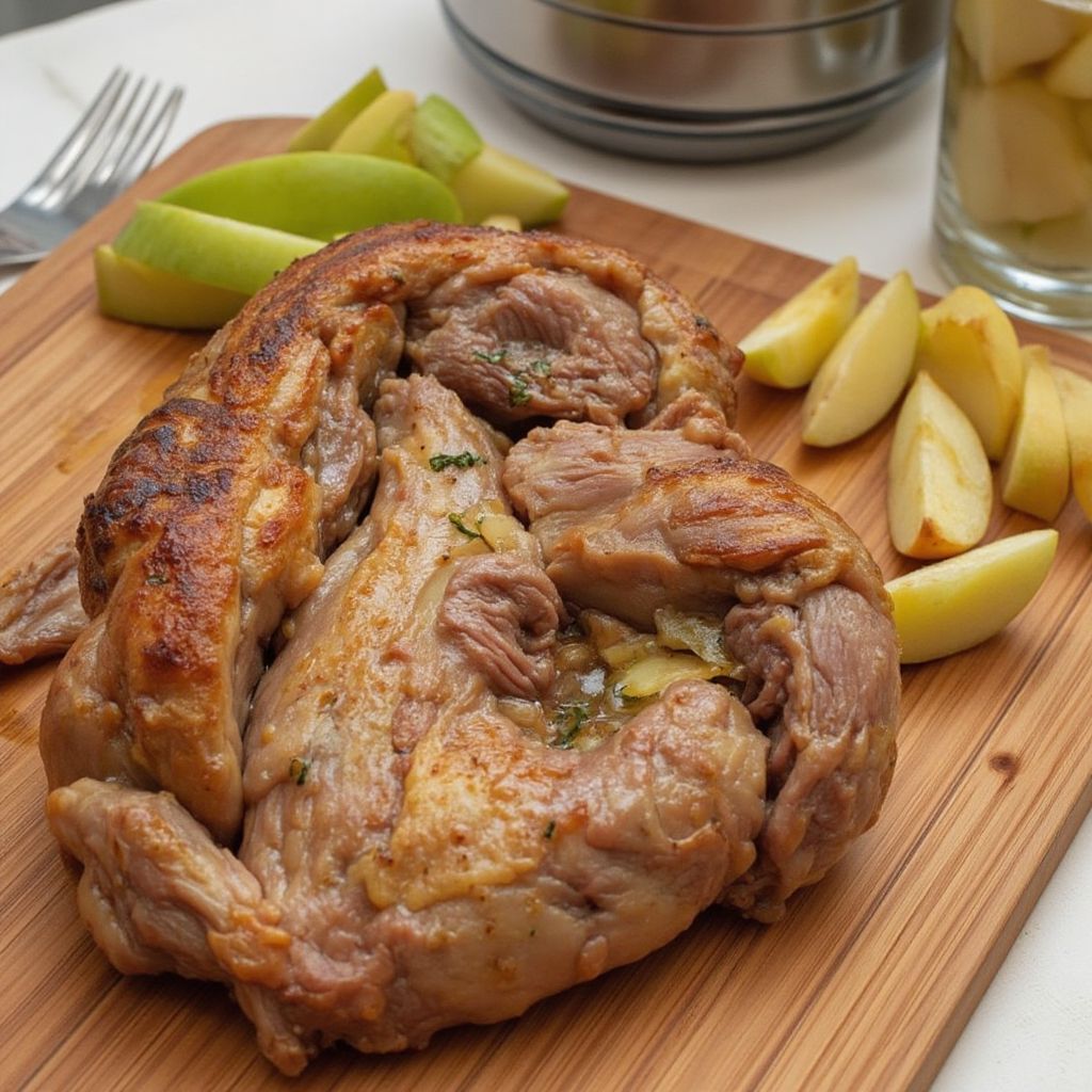 Буженина с яблоками