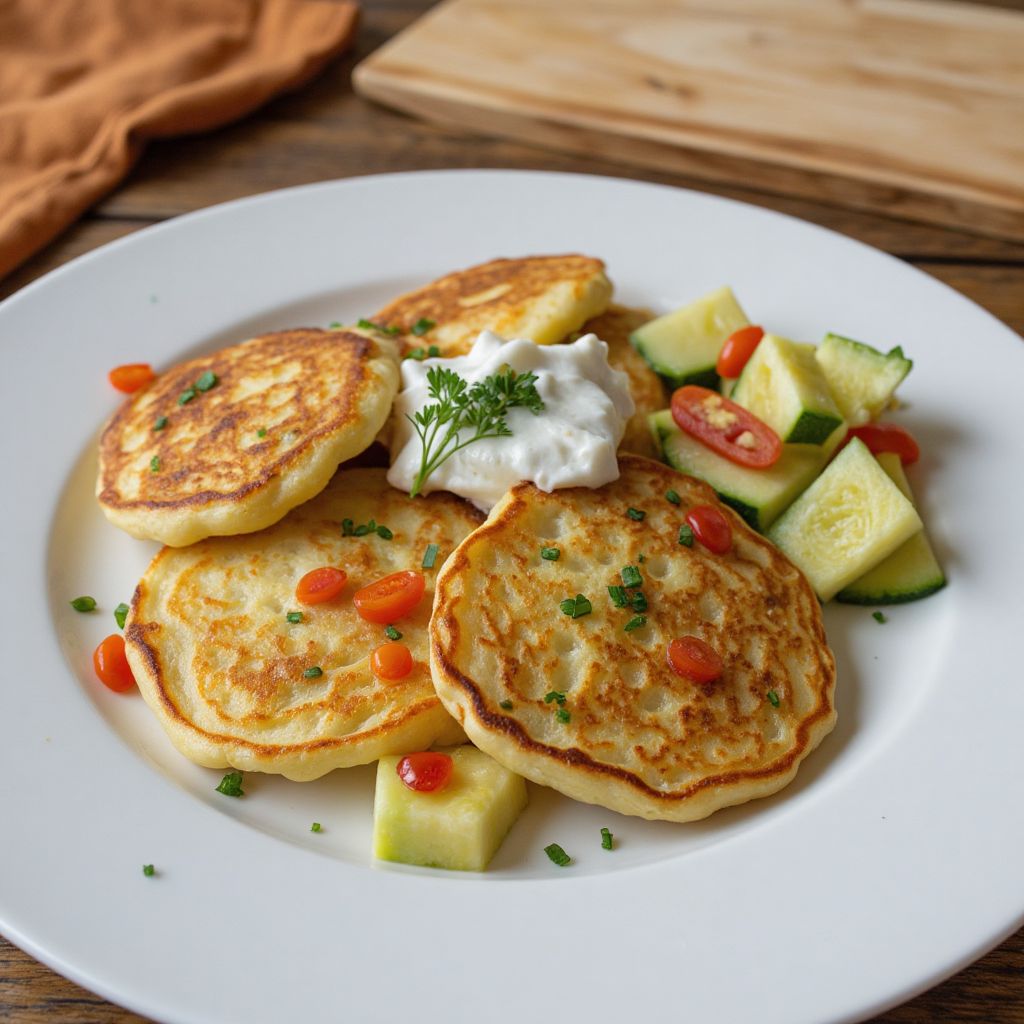 Печёночные блинчики с кабачком